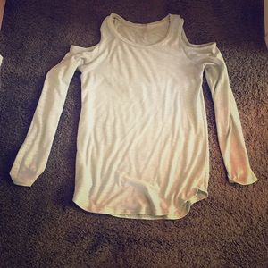 Teal Long Sleeve Open Shoulder Shirt